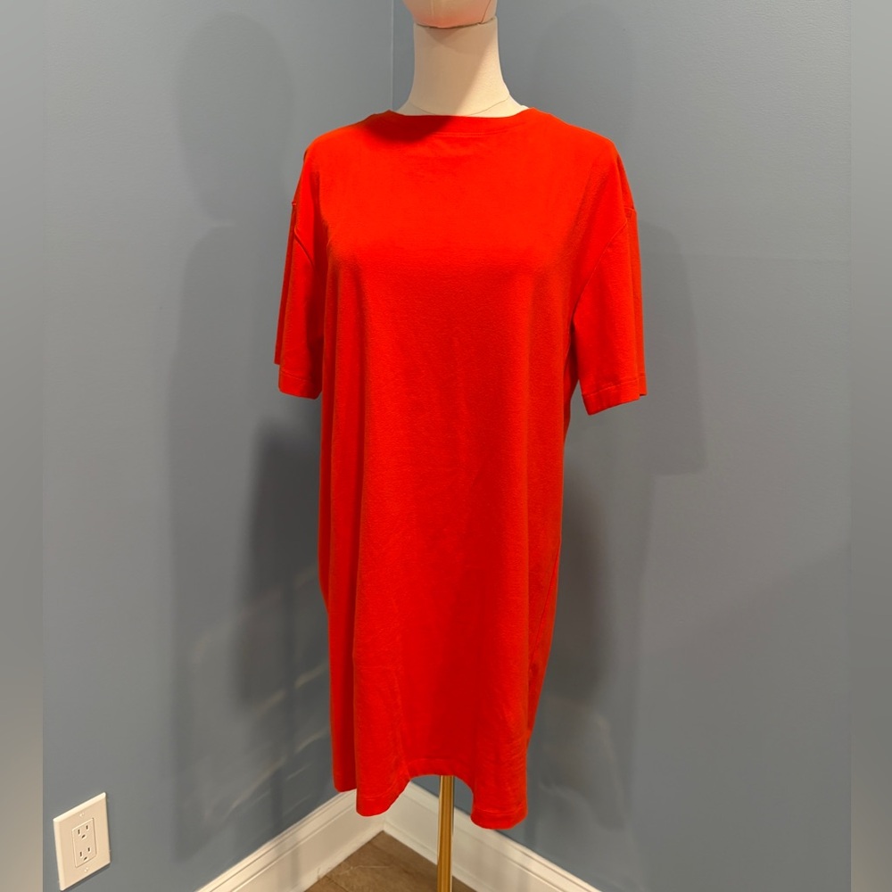 A New Day Red T Shirt Dress Women’s Small Casual Short Sleeve Cotton Mini Dress